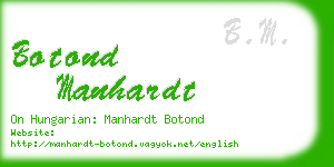 botond manhardt business card